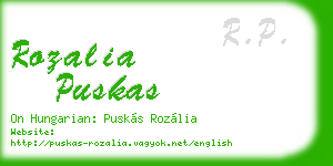 rozalia puskas business card